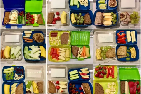 Bunte Brotdosen für den Kindergarten: Sandwiches, Obst, Gemüse & Käse. Tolle Kindergarten Brotdose Ideen für jeden Tag!