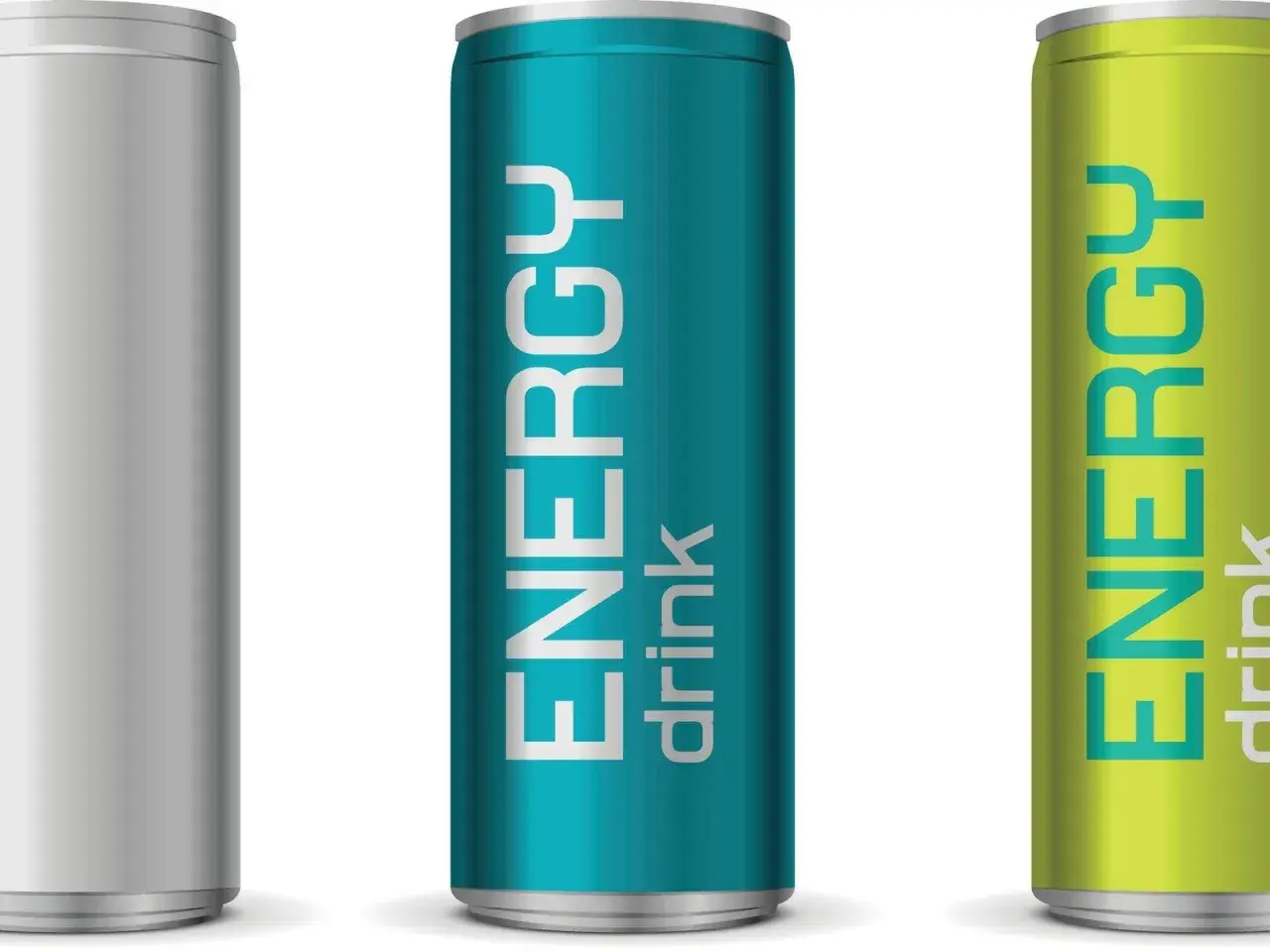 Drei Dosen Energydrink. Eine silberne, eine blaue und eine grüne. Darf man Energy trinken, wenn man stillt?