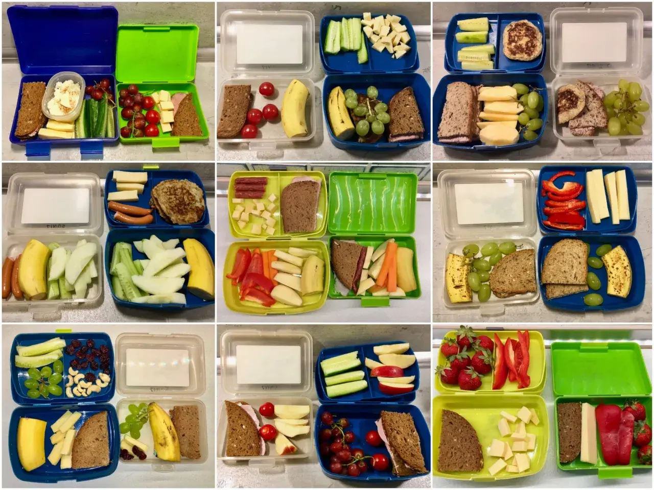 Bunte Brotdosen für den Kindergarten: Sandwiches, Obst, Gemüse & Käse. Tolle Kindergarten Brotdose Ideen für jeden Tag!