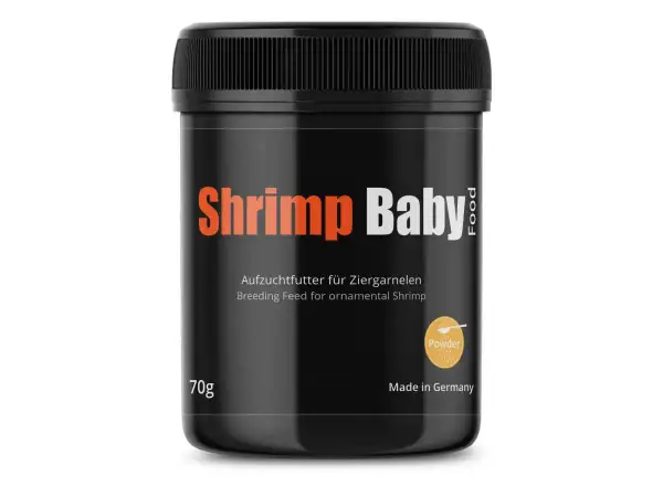 Dose "Shrimp Baby" Aufzuchtfutter für Zwerggarnelen. Ab wann kann man Garnelen Baby füttern? Dieses Futter ist ideal für den Nachwuchs.